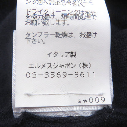 エルメス ハーフジップドッキングデザイン カシミヤ ニット Lサイズ