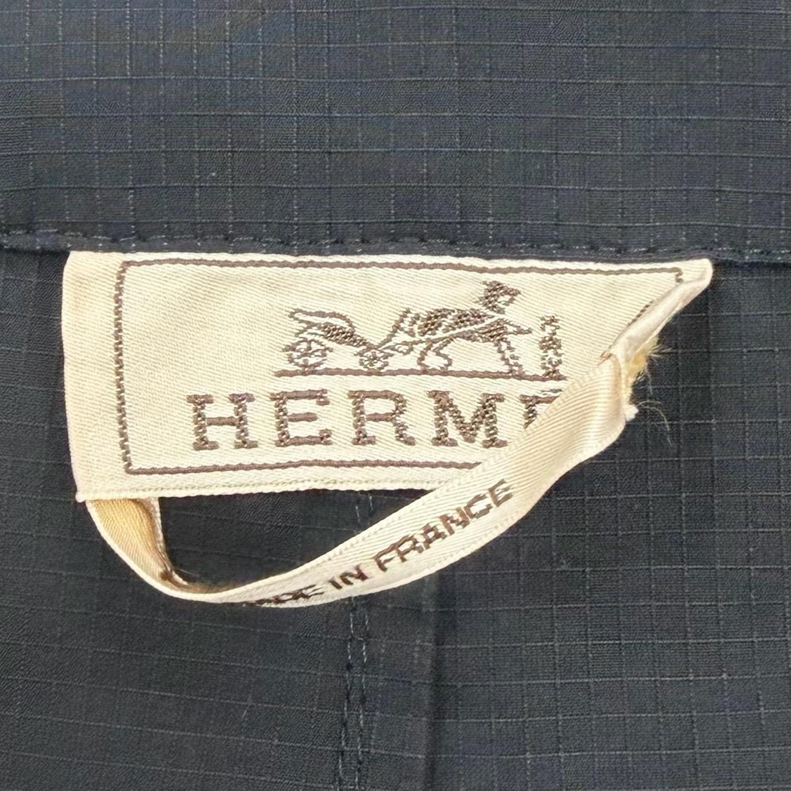 エルメス コットンポリエステルノーカラージャケット