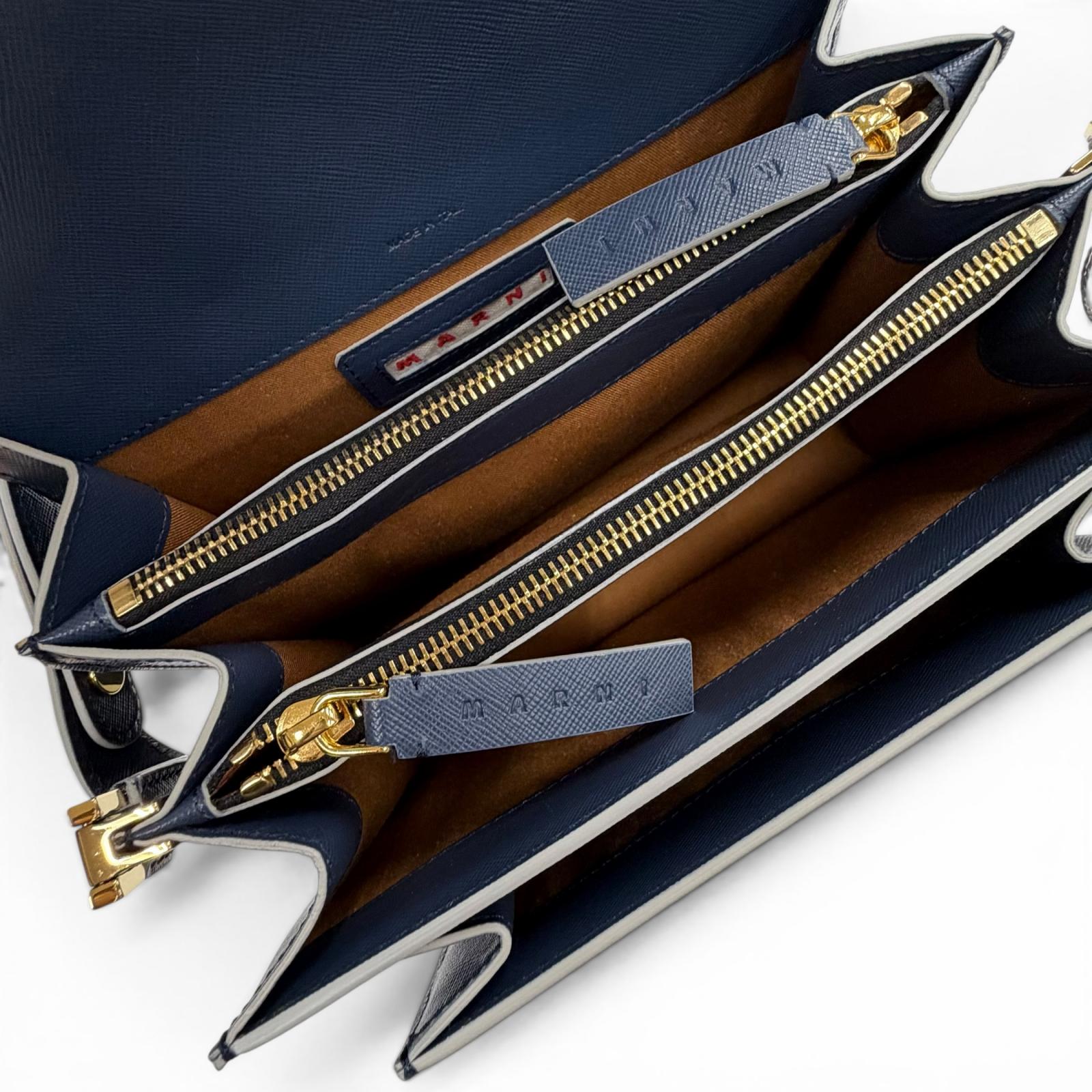 マルニ Trunk レザーショルダーバッグ