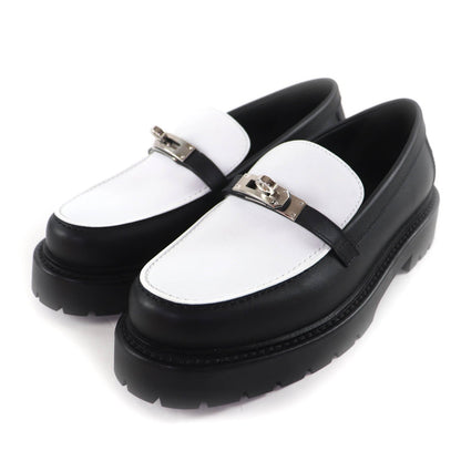 エルメス37.5レザーローファー
