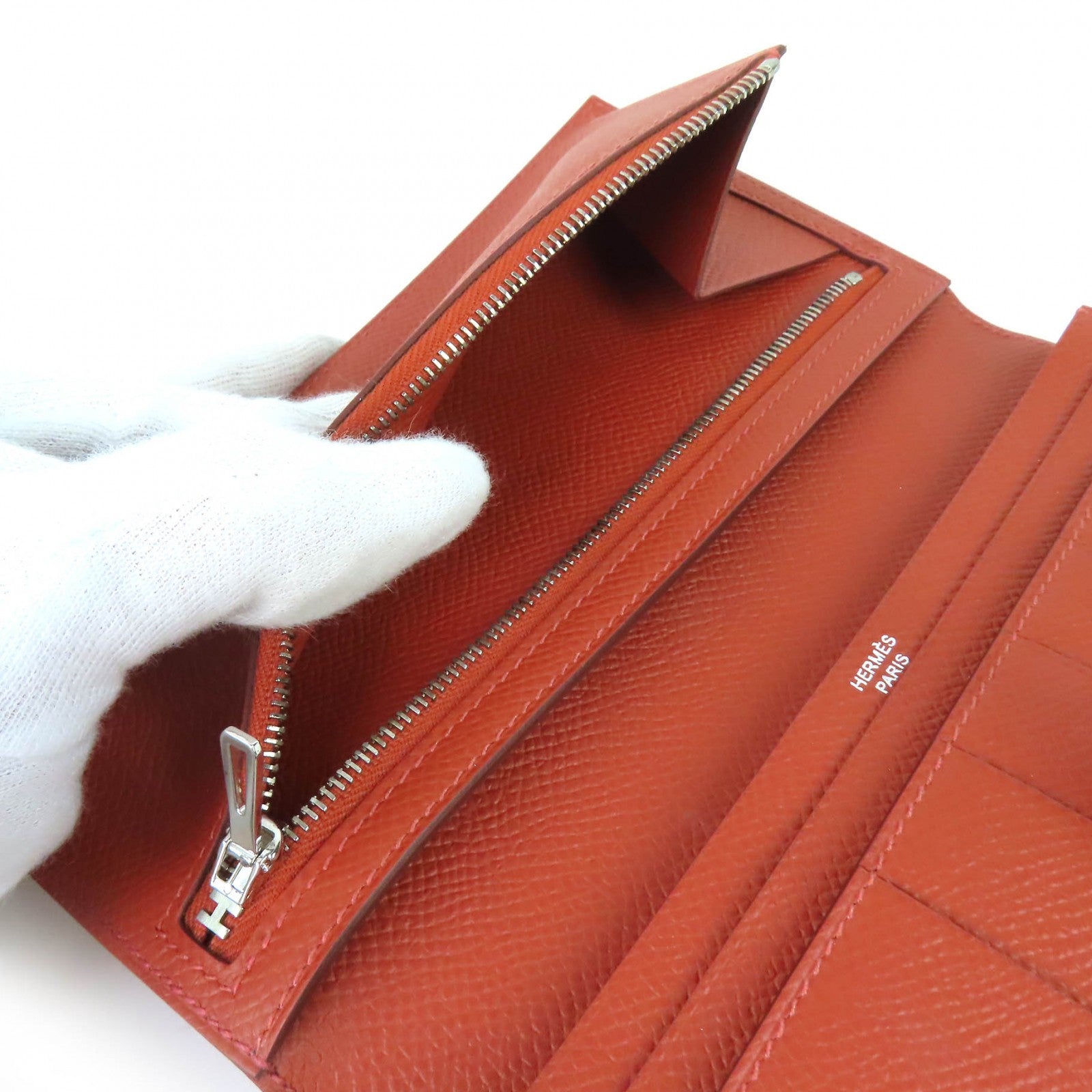 エルメス ベアンスフレ エプソン レザー財布
