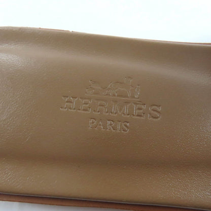 エルメス オランHモチーフ デニム レザー フラットサンダル 36