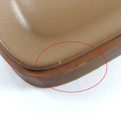 エルメス オランHモチーフ デニム レザー フラットサンダル 36