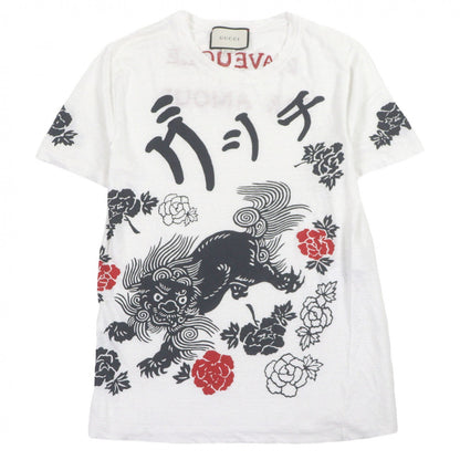 グッチ シーサー和柄 リネン Tシャツ