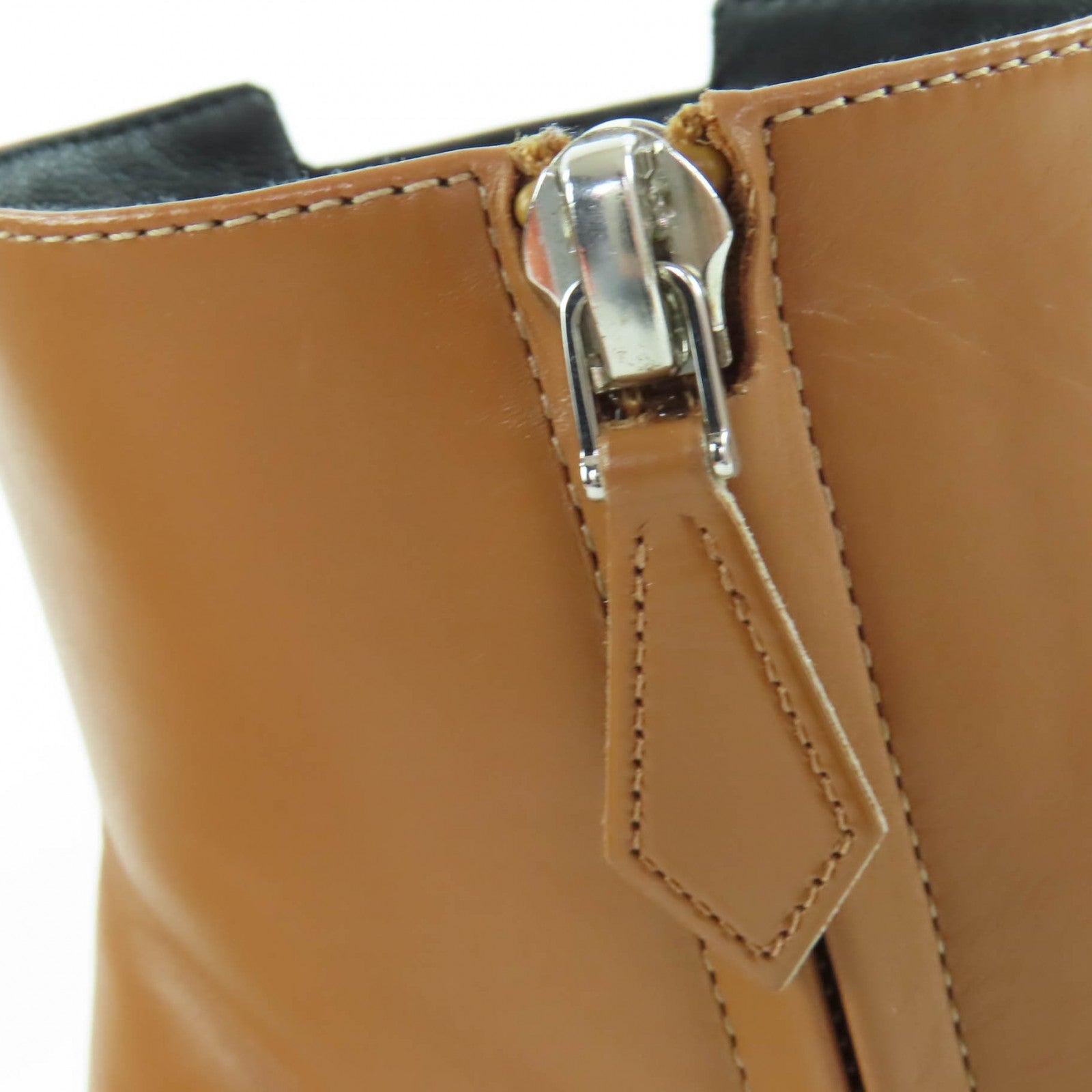 エルメス デマルシュ35.5 レザー ショートブーツ