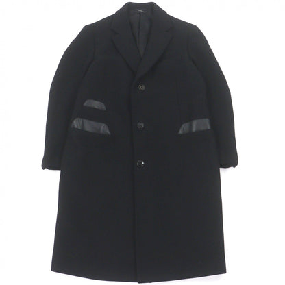 エルメス Chester50 ラムスキンパイピング カシミヤコート