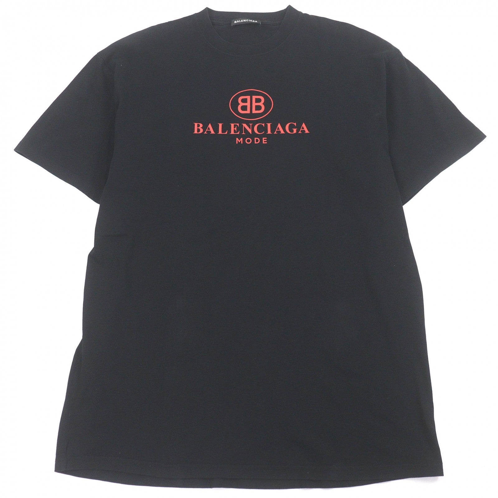 バレンシアガ BBロゴプリント コットン Tシャツ