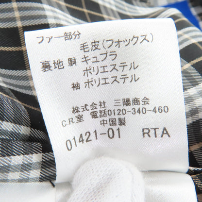 バーバリーブルーレーベル ウールアンゴラフォックスコート