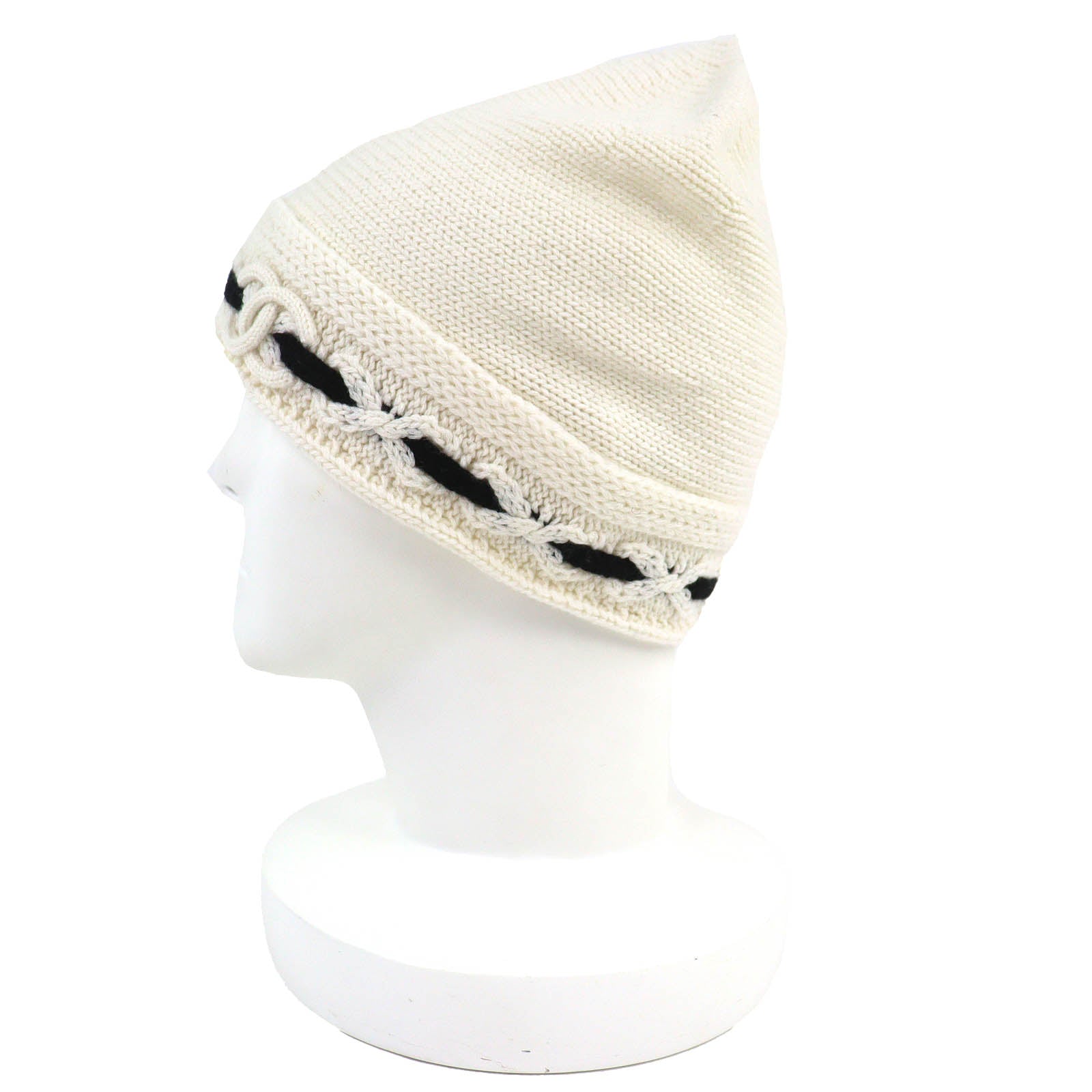 シャネル COCOマーク カシミヤニットキャップ