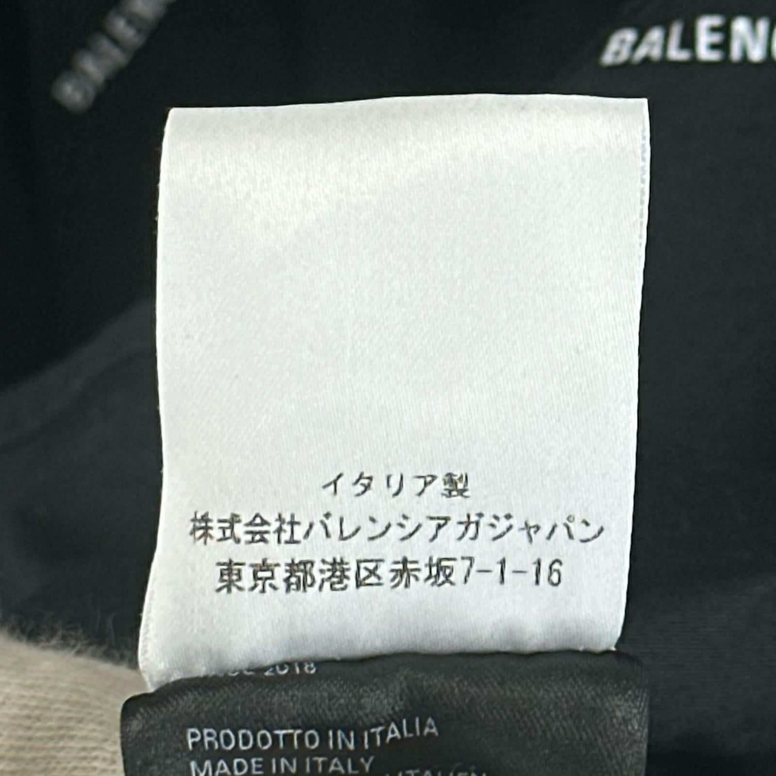 バレンシアガ オールロゴ コットン半袖シャツ
