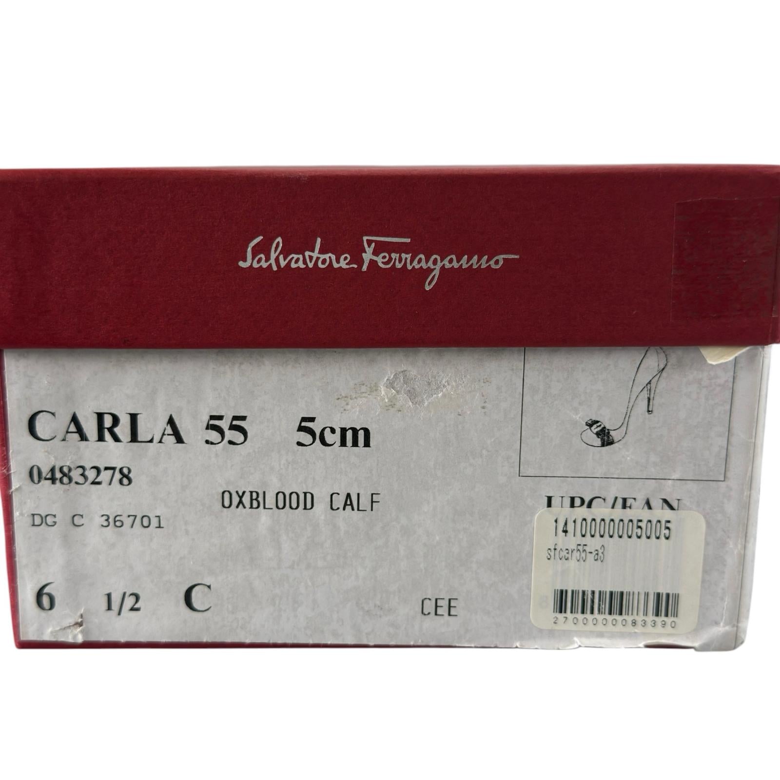 サルヴァトーレ フェラガモ CARLA55 レザーパンプス