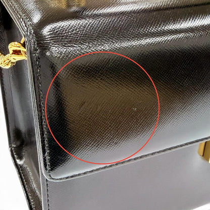 ヴェルサーチェ サンバースト レザー ハンドバッグ