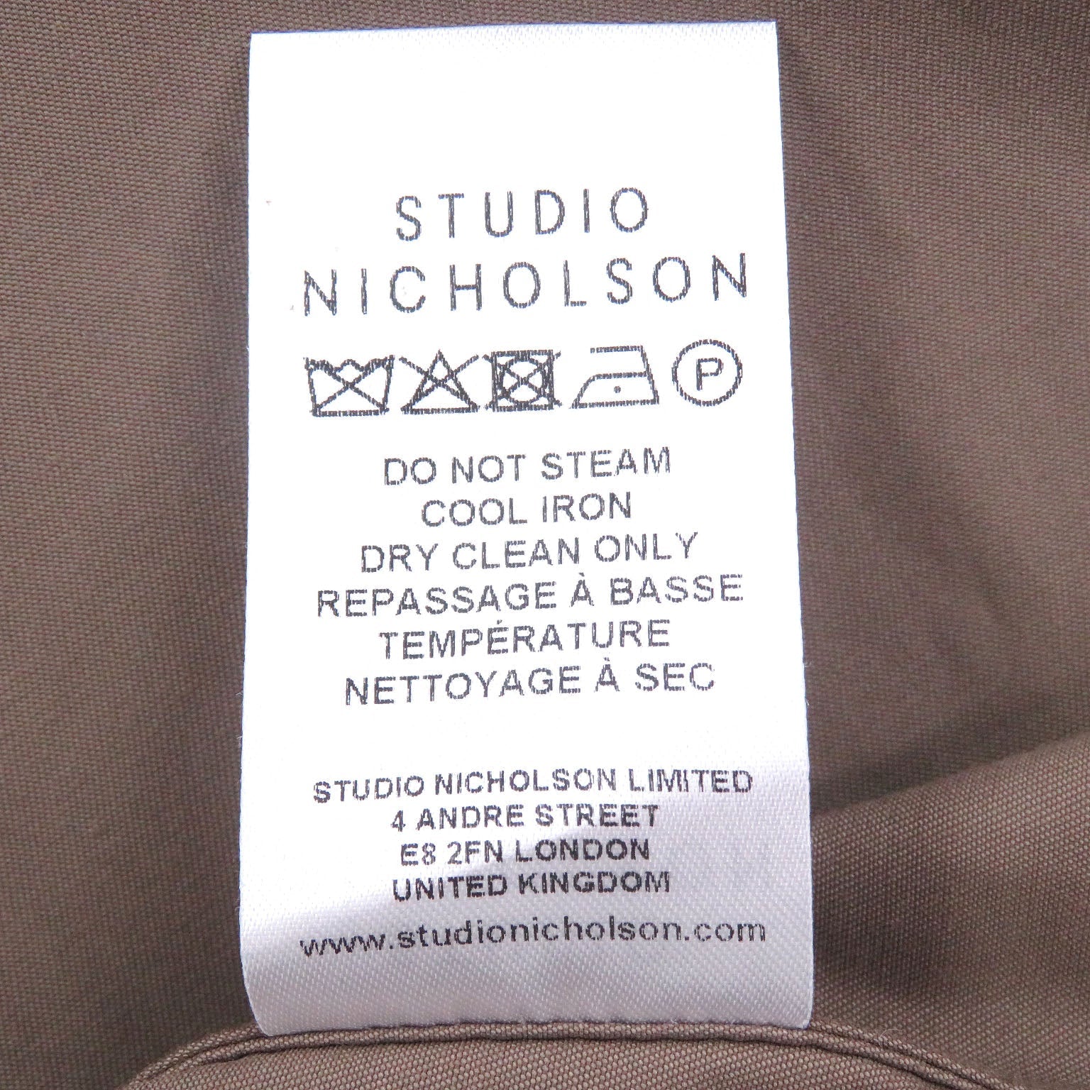 スタジオニコルソン CLIFTON JACKET コットン ポリアミドジャケット