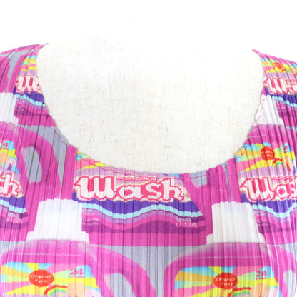 プリーツプリーズ プリーツプリーズTシャツ ポリエステル ノースリーブトップス