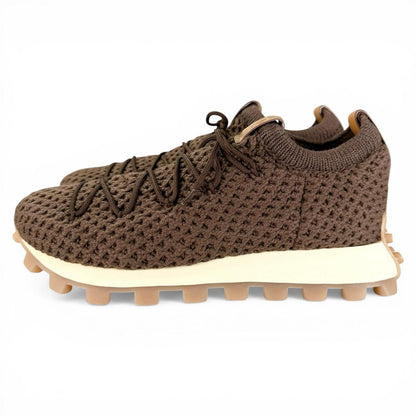 トッズ ファブリック レザー スニーカー