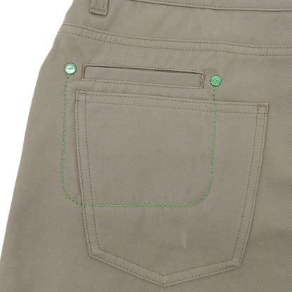 エルメス レザーパッチ コットンパンツ