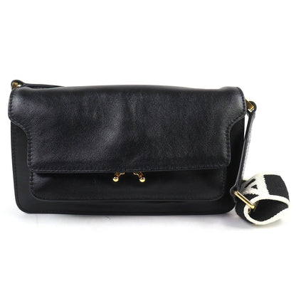 マルニ TRUNK SOFT EW レザーショルダーバッグ