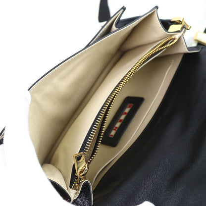 マルニ TRUNK SOFT EW レザーショルダーバッグ