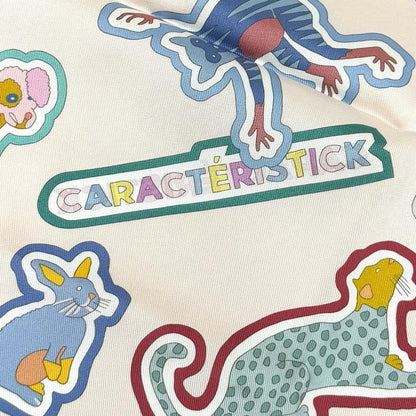 エルメス CARACTERISTICK Detail シルクスカーフ