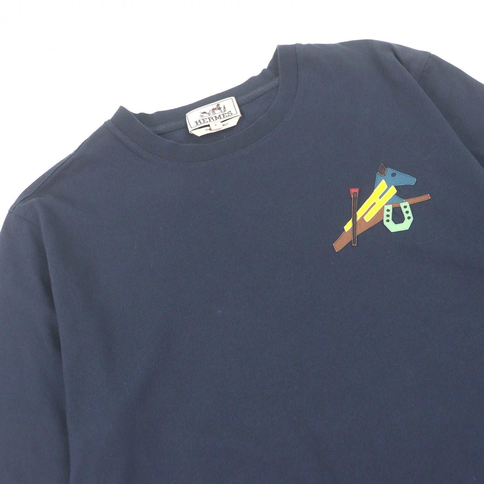 エルメス 羊革パッチ半袖Tシャツ