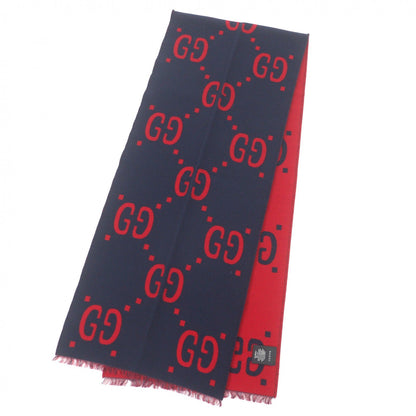 グッチ ジャンボGGジャカード ウールシルクマフラー