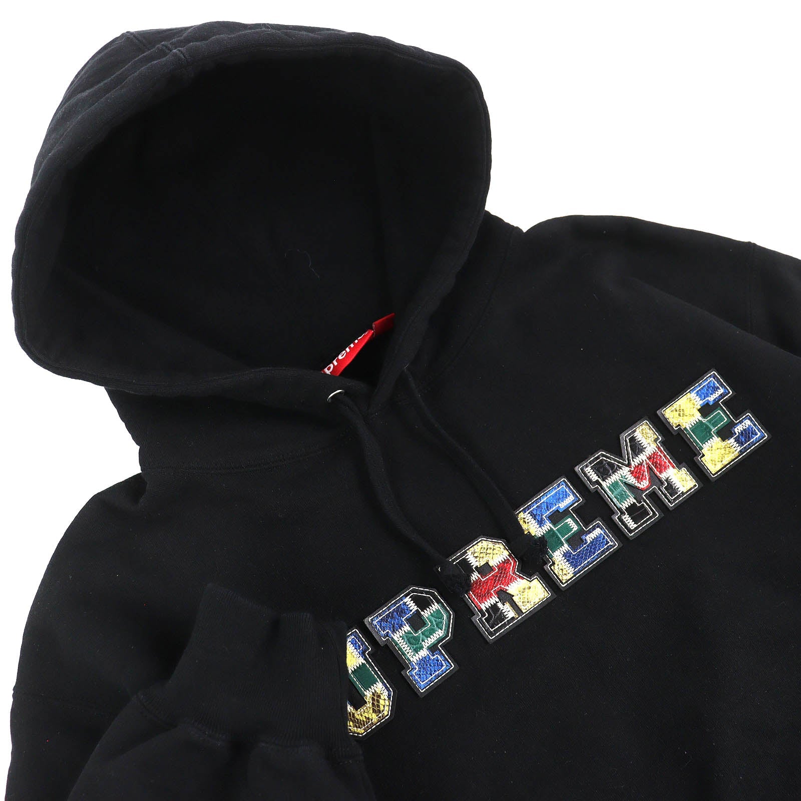 シュプリーム Collegiate Patchwork Leather パーカ