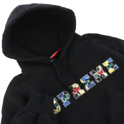 シュプリーム Collegiate Patchwork Leather パーカ