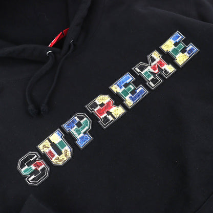 シュプリーム Collegiate Patchwork Leather パーカ