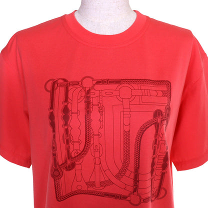 エルメス Cartouche Canoe コットン 半袖Tシャツ36