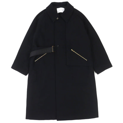 クルニ Soutien Collar Tie Locken ウールコート