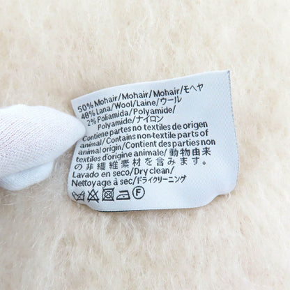 ロエベ アナグラム レザー ウールブレンド フリンジマフラー