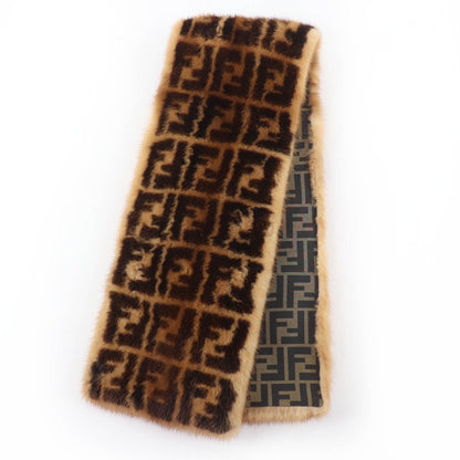 フェンディ FFロゴ ミンクファー シルクダウンショール