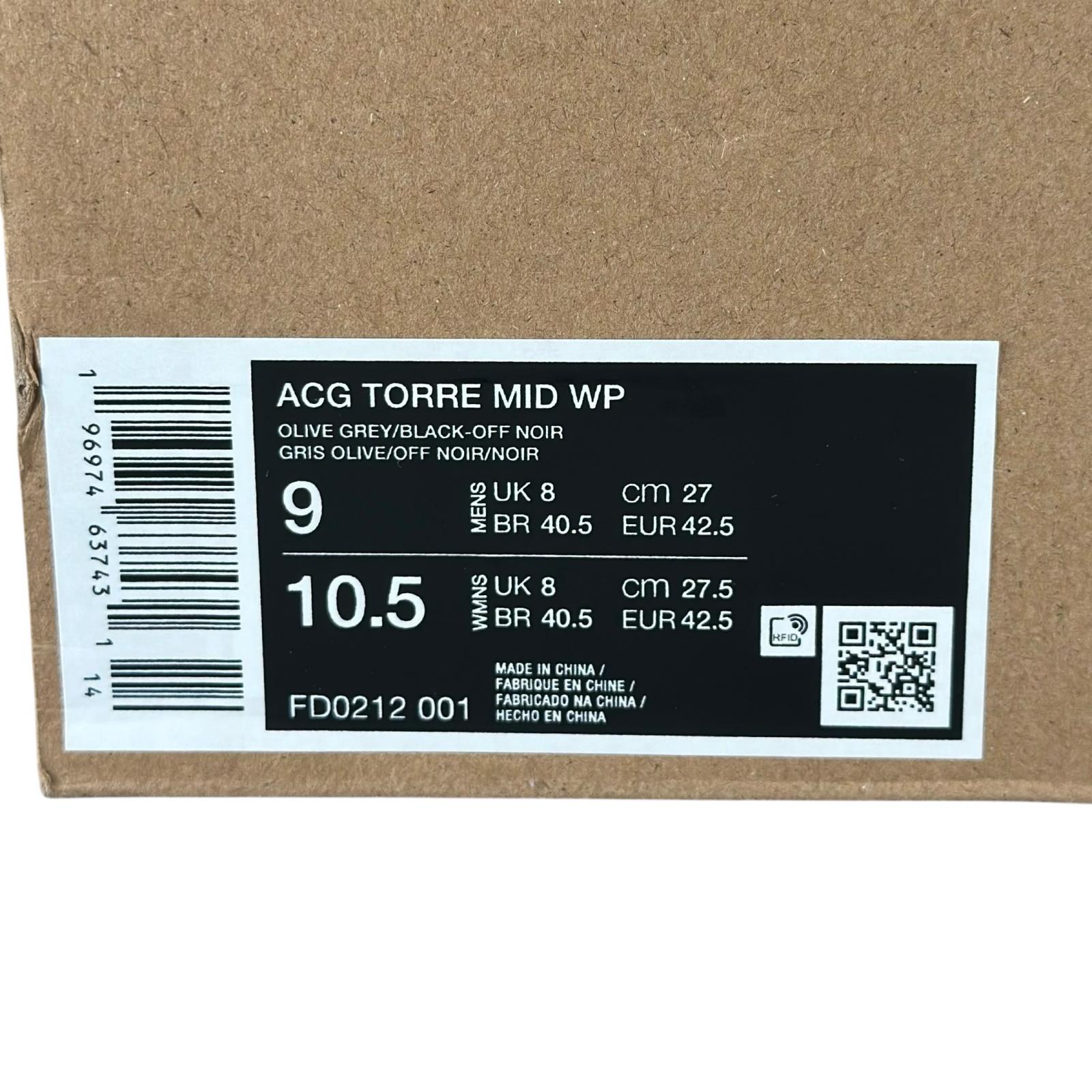 ナイキACG Torre Mid WP レザースニーカー