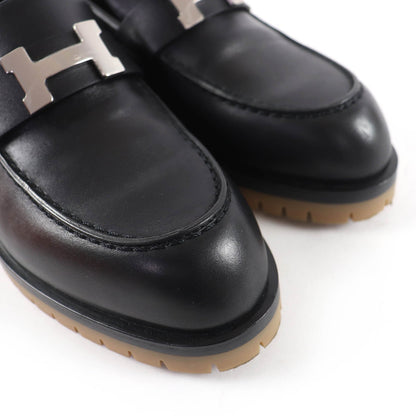 エルメス Forble HMetal レザーローファー 36