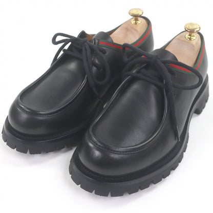 グッチ Web stripe Tyrolean レザーダービーシューズ