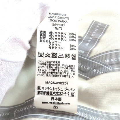 マッキントッシュ ラバーコーティングポリエステルフードコート