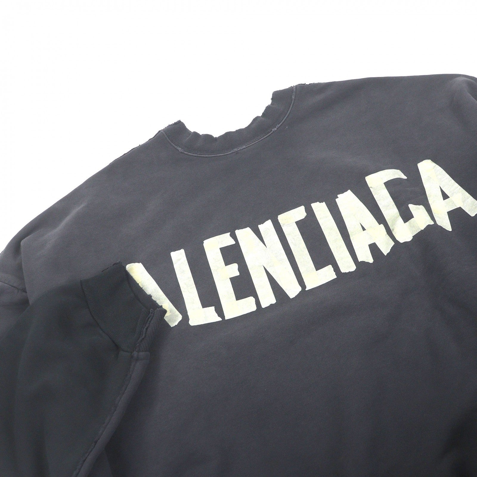 バレンシアガ Sweat Double Front Crew コットン スウェットシャツ