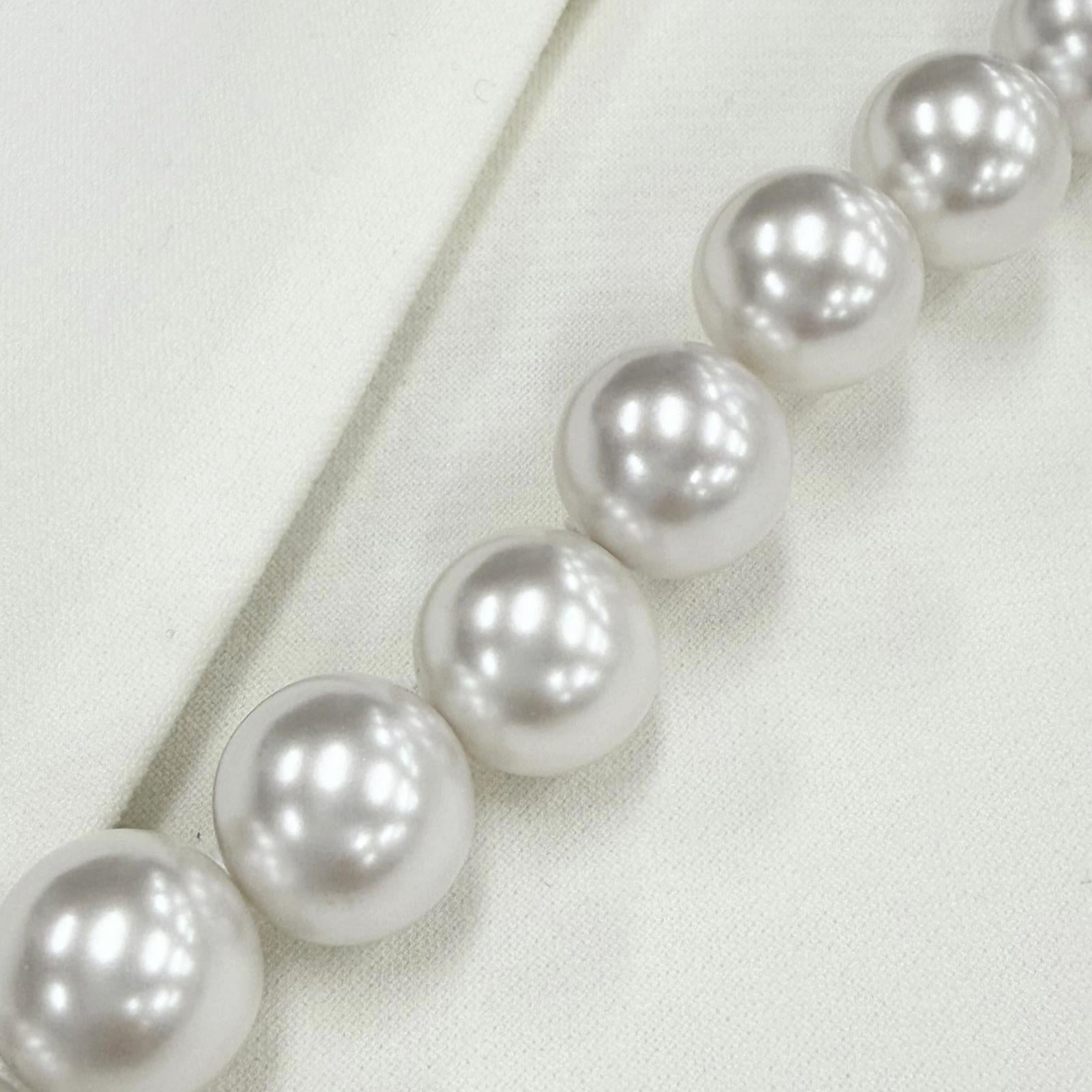 ヨーコチャン Faux Pearl Skipper七分袖トップス