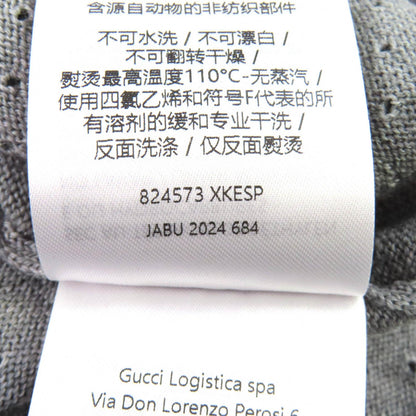 グッチ ウールニット長袖ポロシャツ