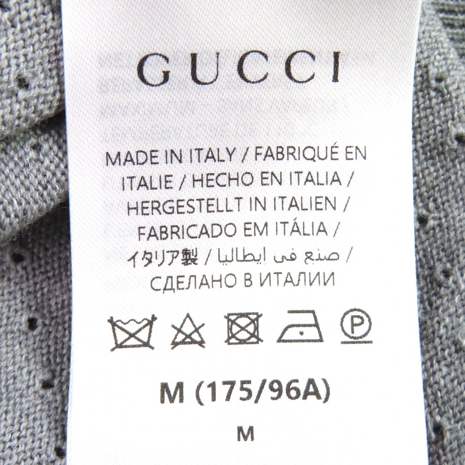 グッチ ウールニット長袖ポロシャツ