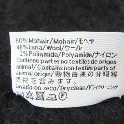 ロエベ アナグラム レザーパッチ フリンジ ウールモヘアマフラー
