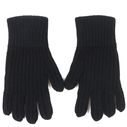 プラダ Triangle Rib Knit レザーグローブ