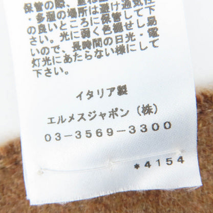 エルメス POIS CUIR カシミヤ ラムスキン スカーフ