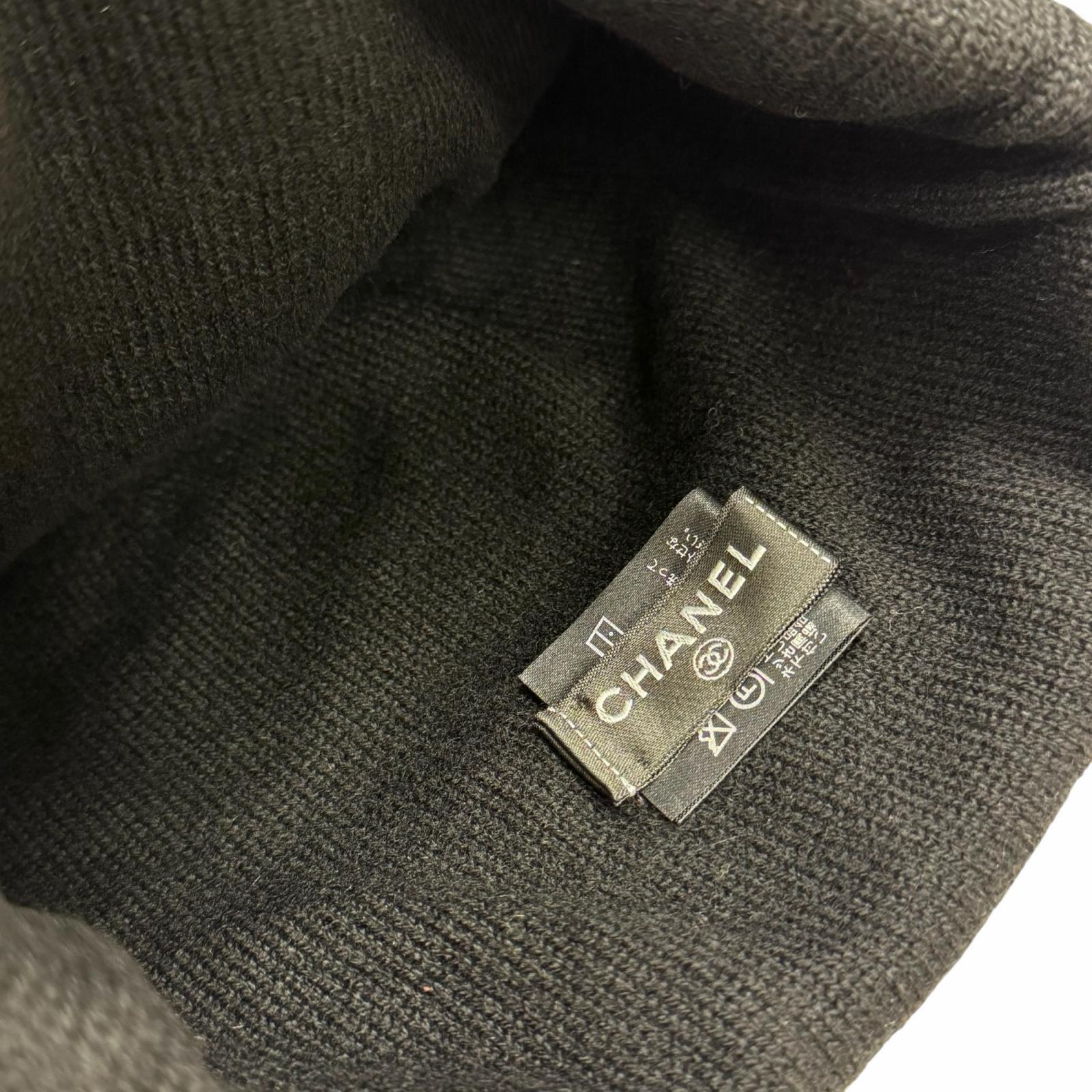 シャネル ココマーク カメリア カシミヤニットキャップ
