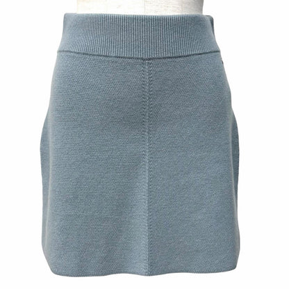 エルメス Serie Metal-trimmed trapezoid knit cashmere スカート38