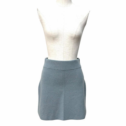 エルメス Serie Metal-trimmed trapezoid knit cashmere スカート38