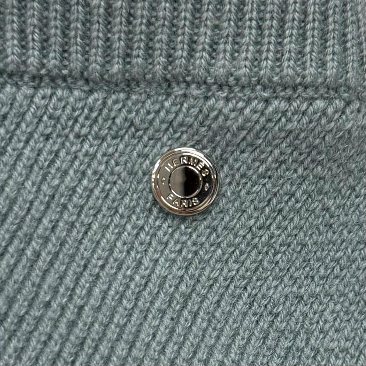 エルメス Serie Metal-trimmed trapezoid knit cashmere スカート38