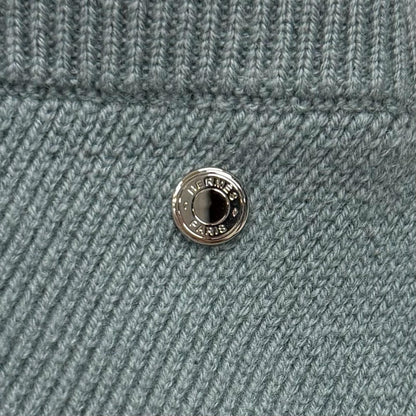 エルメス Serie Metal-trimmed trapezoid knit cashmere スカート38