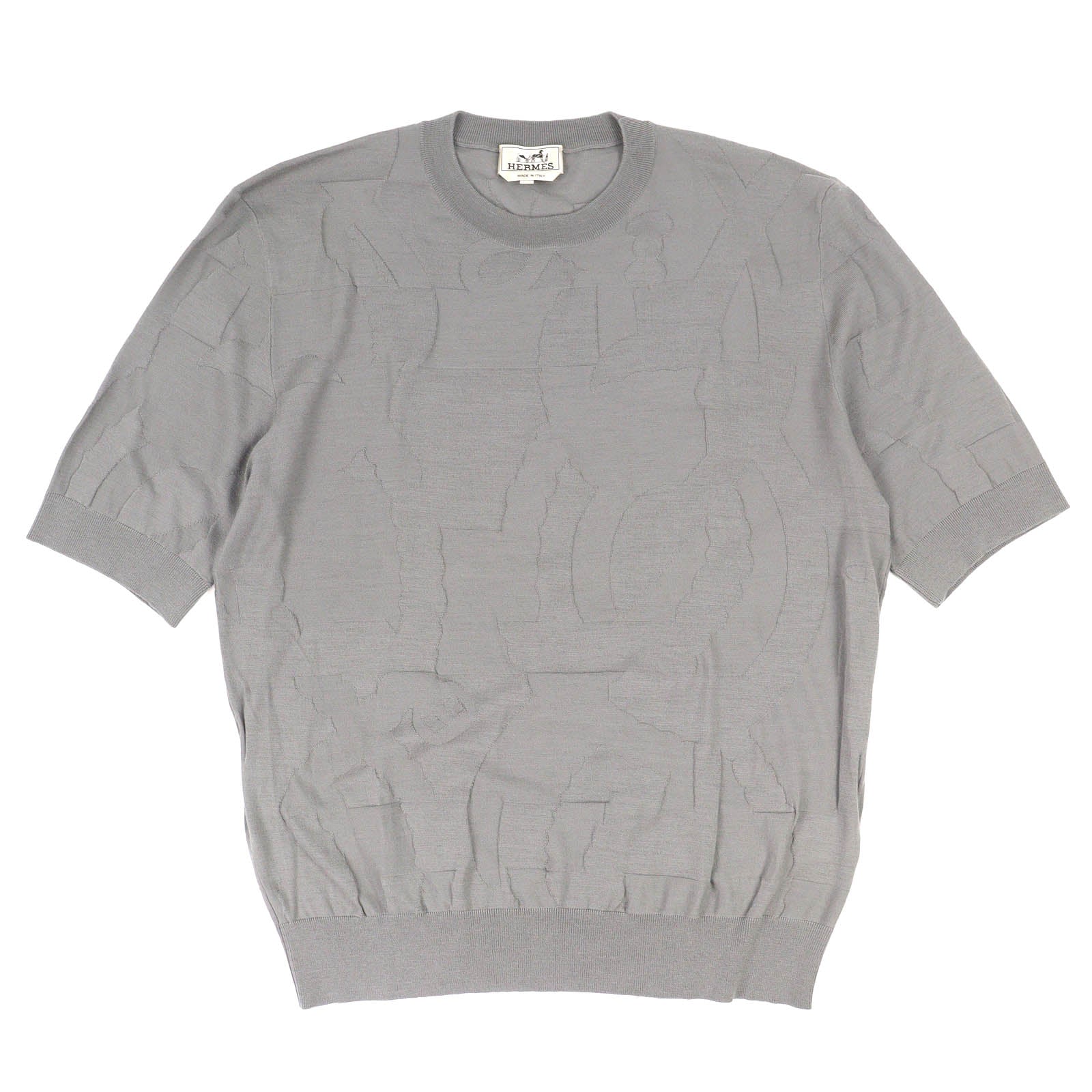 エルメス Equestrian Fragments ウールニットトップス XL