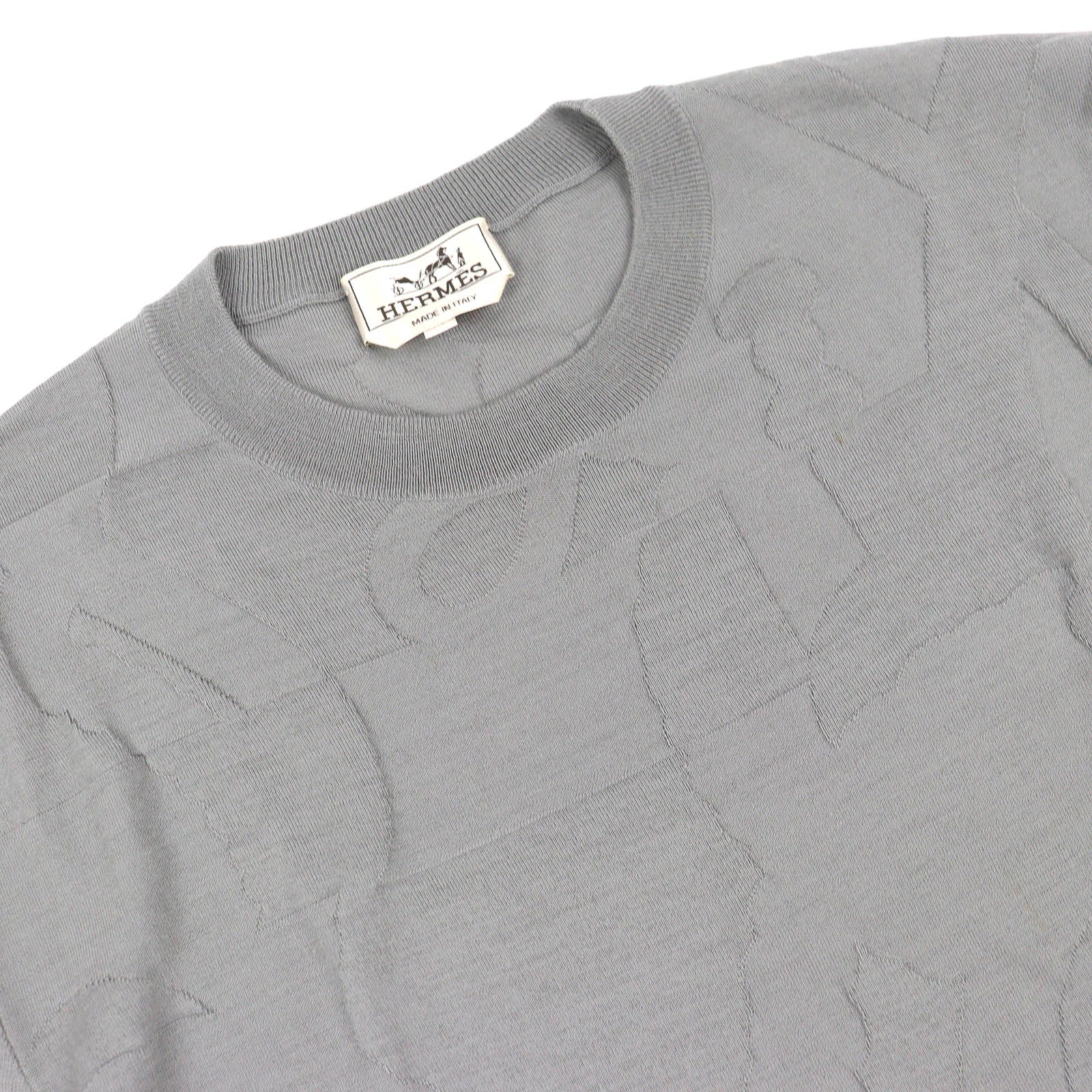 エルメス Equestrian Fragments ウールニットトップス XL